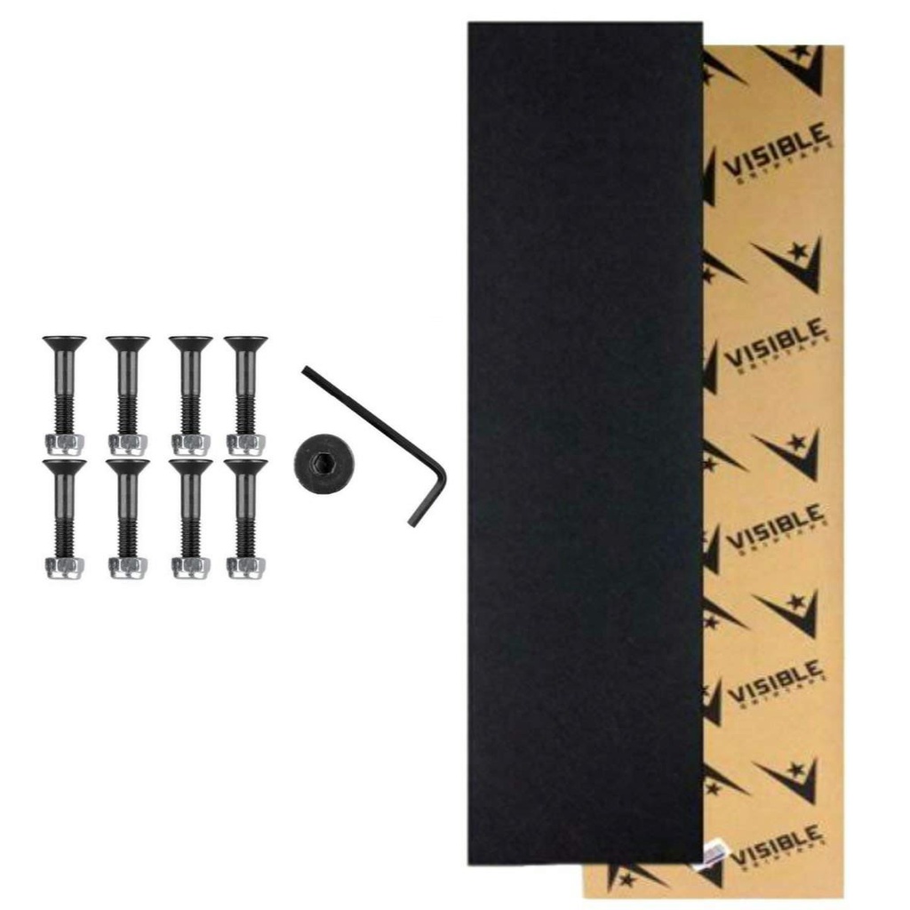 Lixa Skate Emborrachada Visible Importada 9x 33 + Parafusos base allen