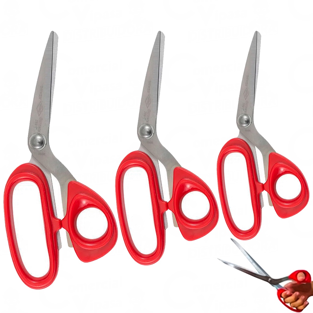 Tesoura Multiuso Aço Inox Costura Craft Afiado Tapeceiro Alfaiate Crina Confecção Vários Tamanhos em Oferta na Shopee