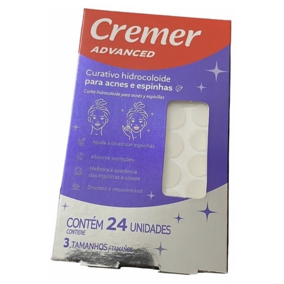 curativo acnes adesivo espinha cremer caixa c/ 24 unidades