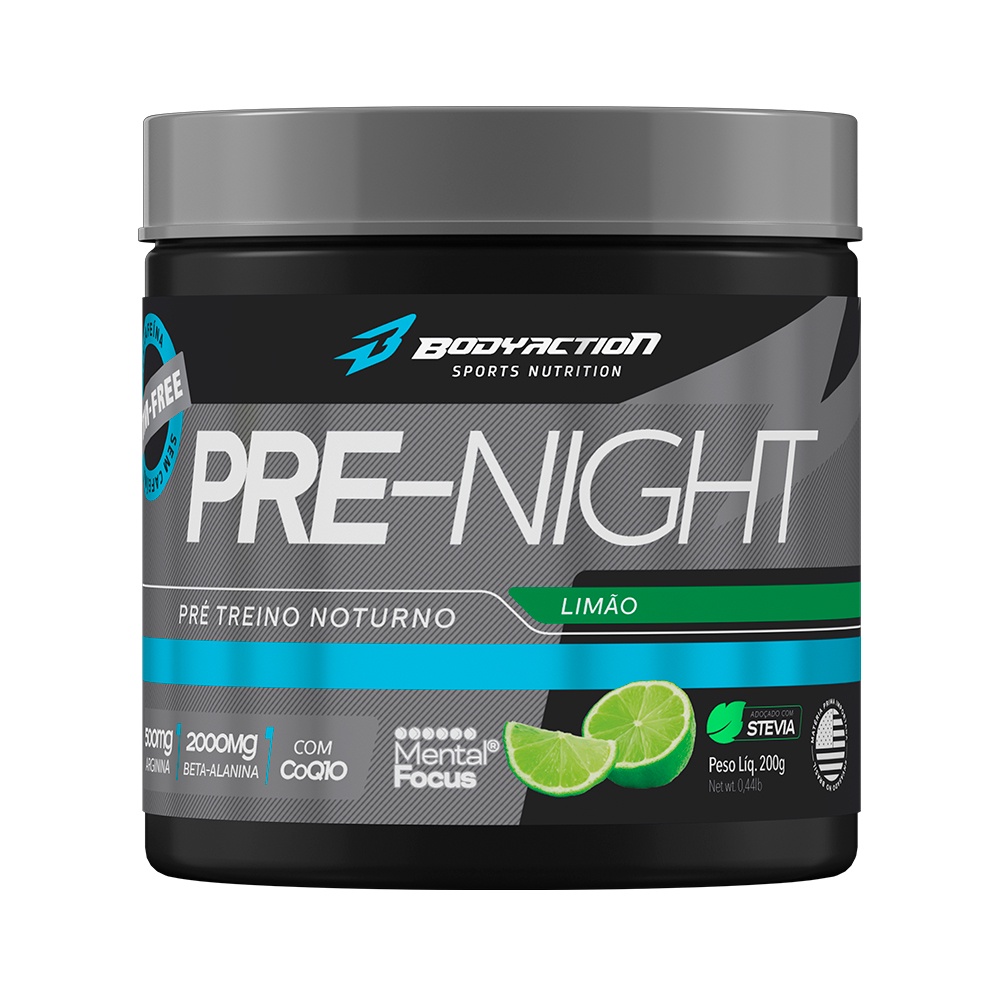 Pre Night 200g Pré Treino Noturno Sem Cafeína - Bodyaction (Pre-Night) em Oferta na Shopee
