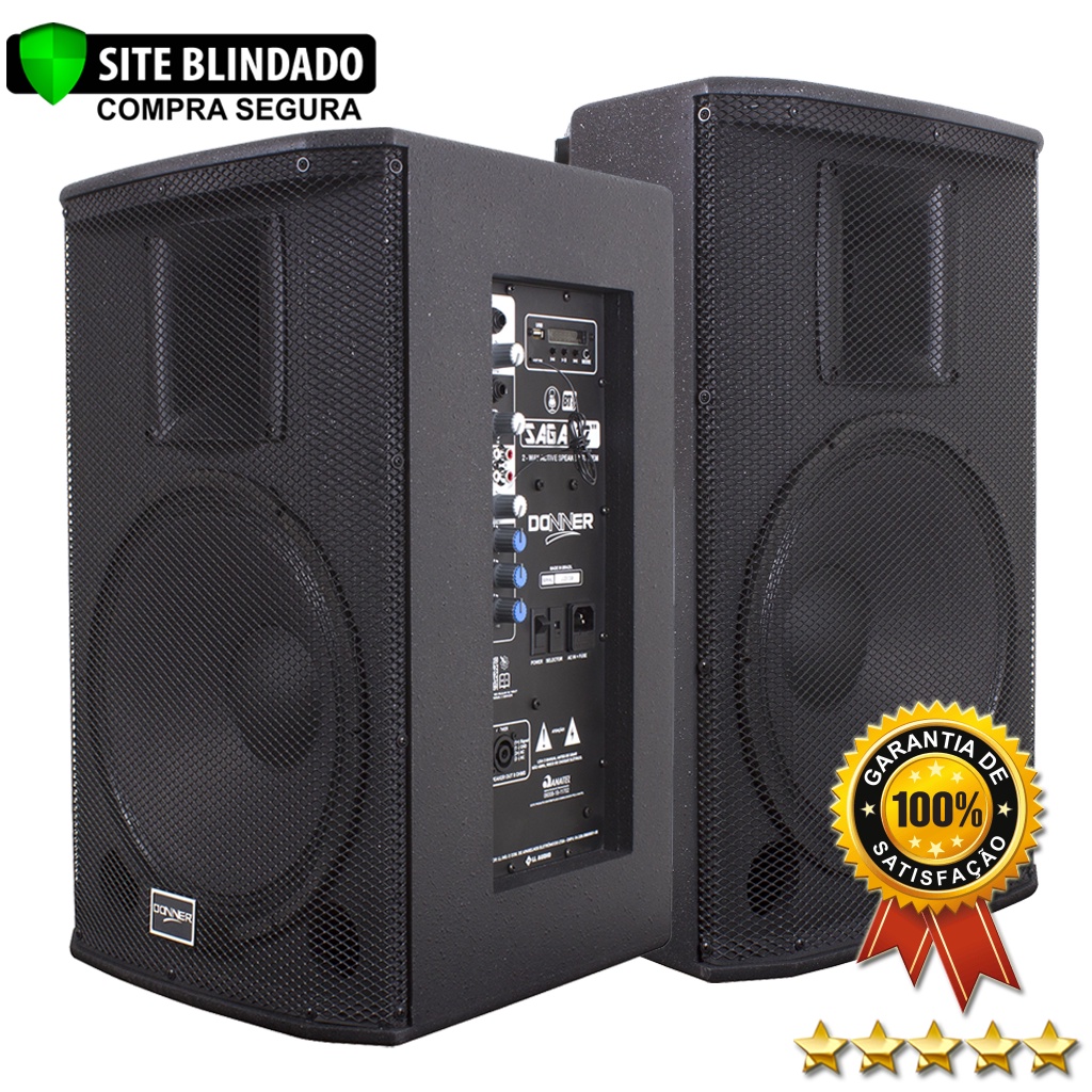 Caixa Ativa Donner Llaudio Saga 12a Driver Titânium 250wrms