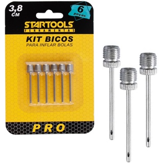 Kit 6 Bico Bomba D Ar Inflar Encher Bola I-16 Startools Inox em Oferta na Shopee