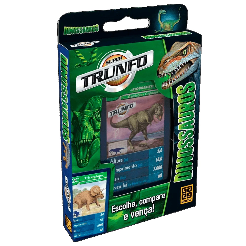 Jogo Interativo Trunfo Dinossauros - Grow 1402 em Oferta na Shopee