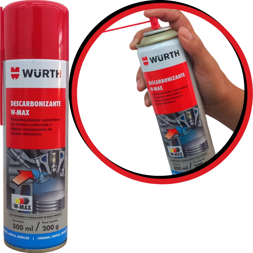 kit 2 Descarbonizante Limpa Tbi E Carburador W-max 300ml - Wurth em Oferta na Shopee