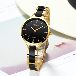 NIBOSI Relógio Feminino Original à prova d água Moda Casual Quartzo Relogio de Pulso 2330