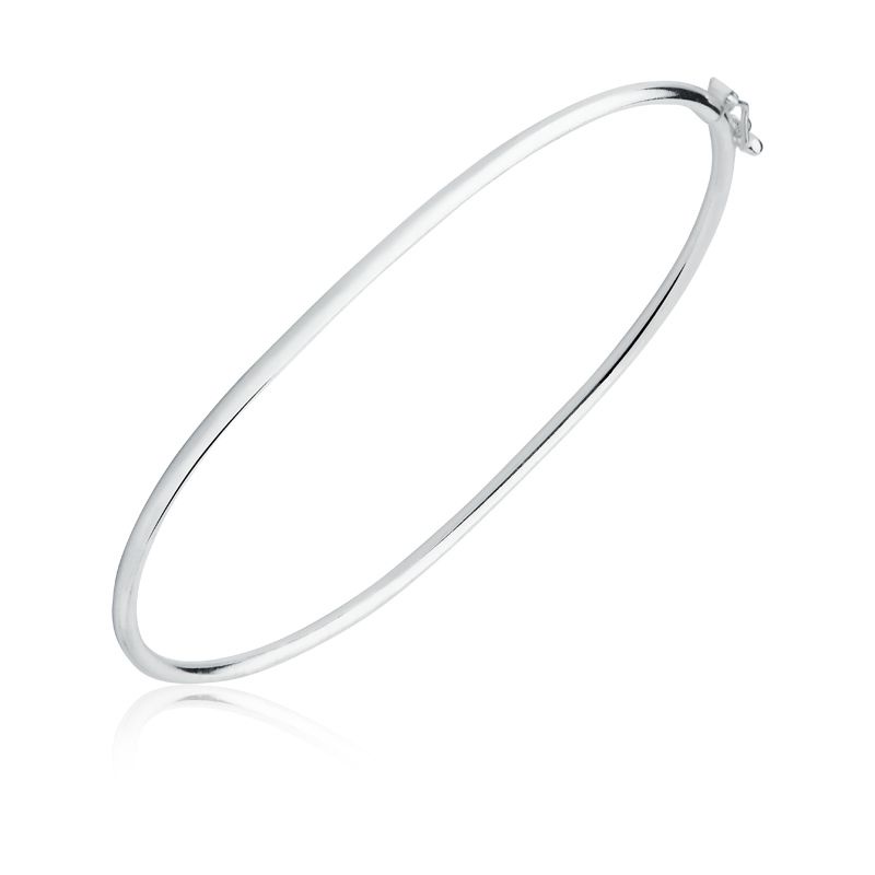 Pulseira Bracelete Liso Feminino De Prata 925
