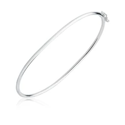 Pulseira Bracelete Liso Feminino De Prata 925