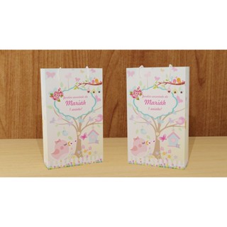 Kit Sacolinha Surpresa Personalizada Jardim Encantando - 17x10x4cm - Papel Offset Fosco 180g