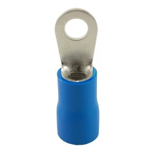 Kit 100pçs Terminal Olhal Anel 16mm Azul M6 Argola P Isolado