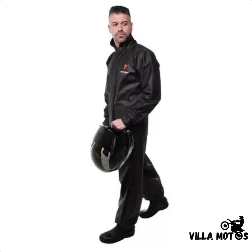 Capa de Chuva Conjunto Completo Pvc Combate Pioneira Para Motoqueiro Adulto