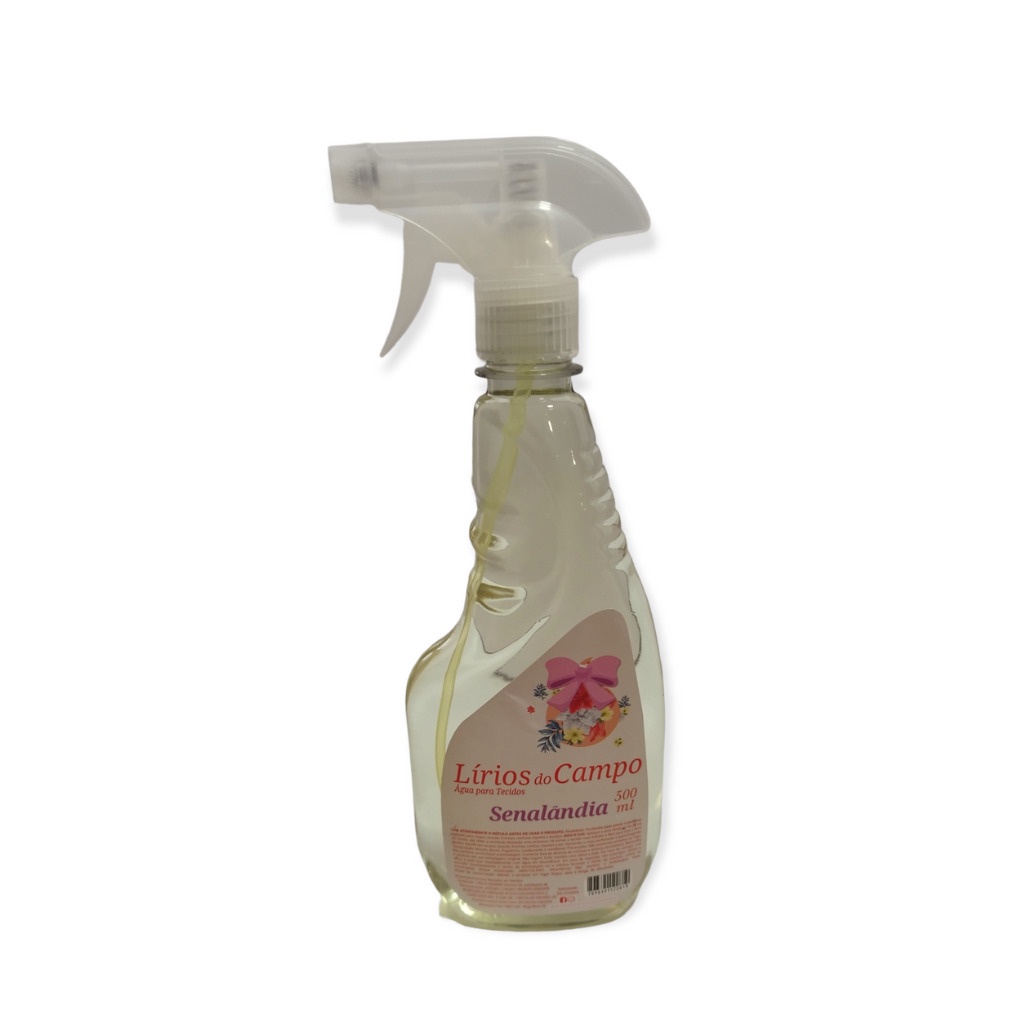 Água para Tecido Borrifador Gatilho 500ml Lírios Campo Facilitador Passar Senalândia - Envio Já