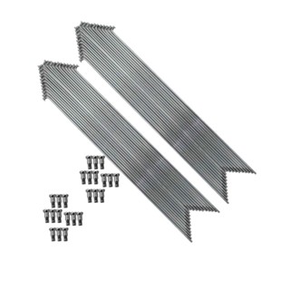 Kit Raio Dianteiro + Traseiro Aço Reforçado 255mm 2.0 Cromado Bicicleta Aro 26