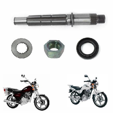 Eixo Pinhão Suzuki Yes 125 / Intruder 125 / Katana125 + Trava + Retentor + Porca