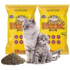 Areia Higiênica Biocat Original 8k Sanitário Gatos em Oferta na Shopee