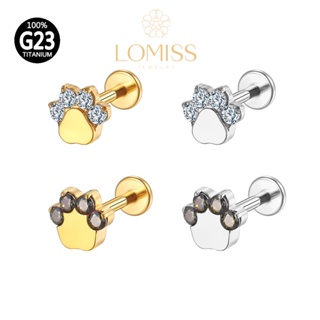 Piercing Helix Conch Labret Titânio PVD Patinha Zircônia《Lomiss semijoias》 em Oferta na Shopee