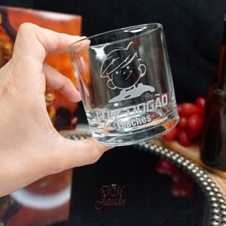 2 Copos de Whisky - Vidro - Personalizado jateamento (TRANSPARENTE) em Oferta na Shopee