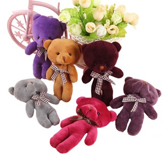 1Pc Mini Brinquedos De Urso De Pelúcia 12cm Pingente Conjoinado PP Algodão Macio Brinquedo Presente De Natal