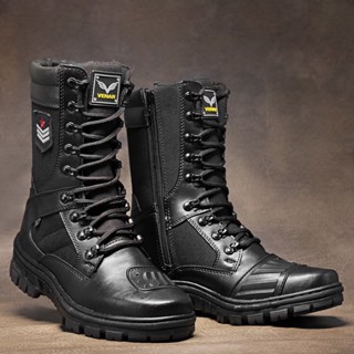 Coturno Masculino Militar Cano Alto e Ziper Na lateral 620