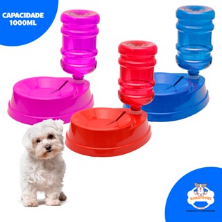 Bebedouro Automático Não Molha Pelos Longos Para Cães Cachorros Gatos 1 Litro Com Galãozinho