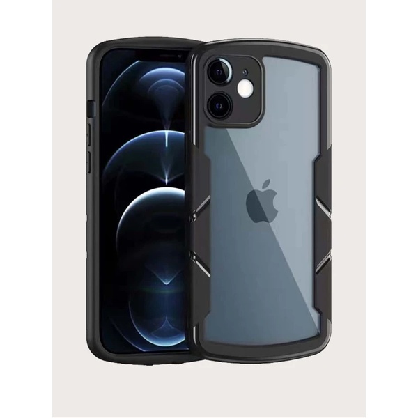 Capa Capinha Proteção Básica Transparente Anti Queda Bonita Fashion Preto Para Iphone 7 Plus 8 Plus