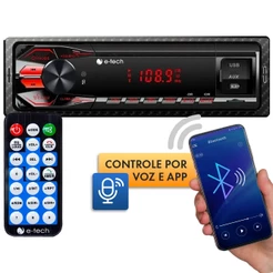 Aparelho De Som Carro Radio E-tech Premium 2usb Bluetooth Sd