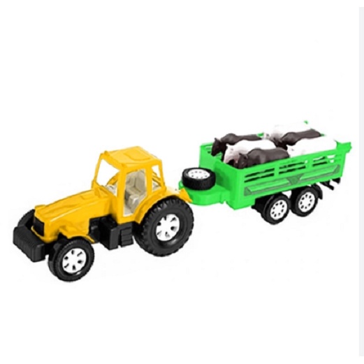 Carrinho Miniatura Trator com Carreta