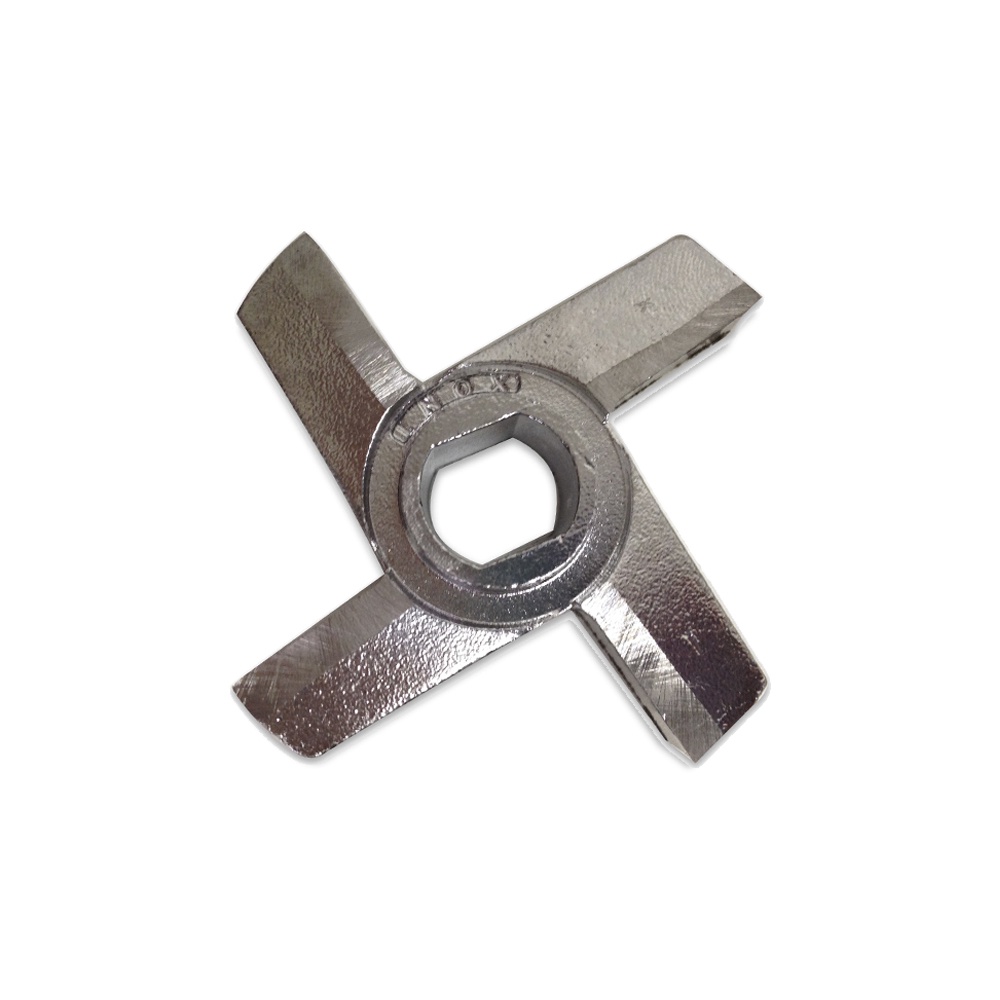 Faca Cruzeta B Para Moedor de Carne Boca 98 - Reta Inox