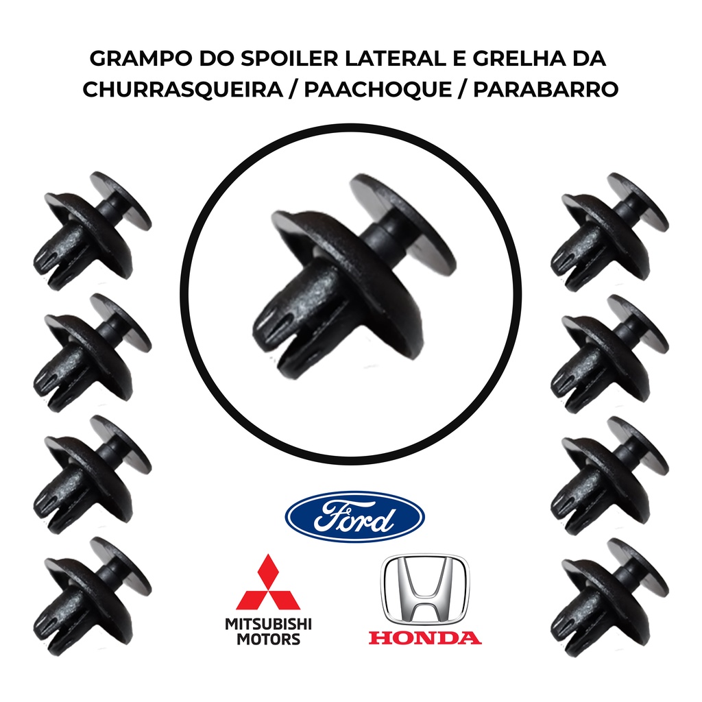 Grampo Do Parabarro Honda Crv Civic City Fit 10, 20 Ou 50 Grampos Presilhas
