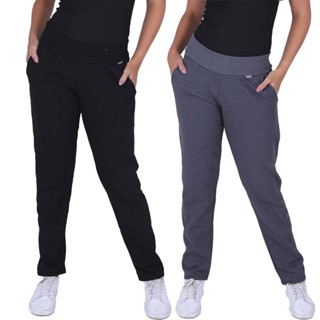 KIT 2 Calças Moletom Feminina Algodão Felpado Peluciado com Bolsos