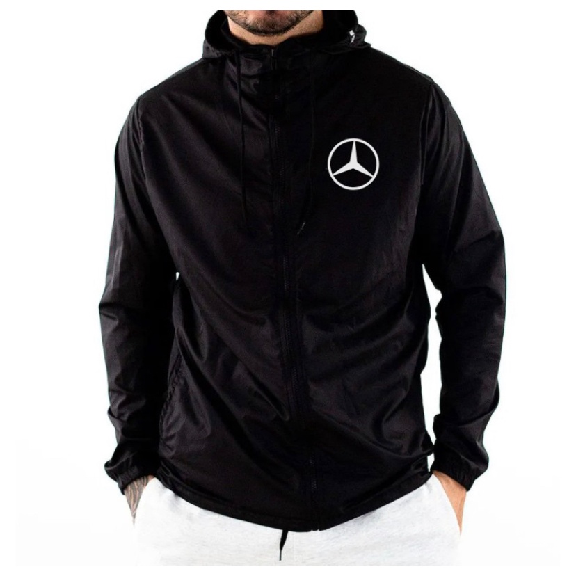 Corta Vento Blusa Jaqueta Ziper Mercedes