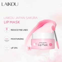 LAIKOU Máscara Labial Sakura Creme Noturno Sem Lavagem Bálsamo Reparador De Rugas Linha 8g