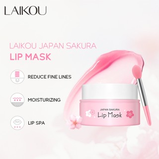 LAIKOU Máscara Labial Sakura Creme Noturno Sem Lavagem Bálsamo Reparador De Rugas Linha 8g