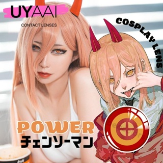 UYAAI Cosplay Lentes De Contato Halloween Pigmento Cor Motosserra POWER em Oferta na Shopee