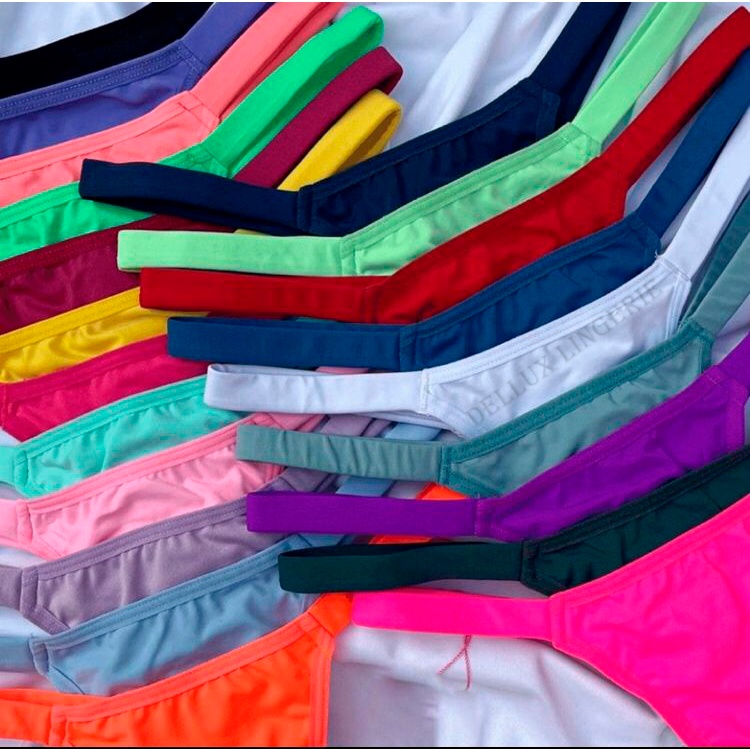 Tangas Calcinha Fio duplo Sexy Intimates Coloridas com tirinhas estilo Biquini em Oferta na Shopee