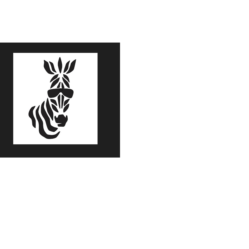 Adesivo Vinil Zebra estilizada