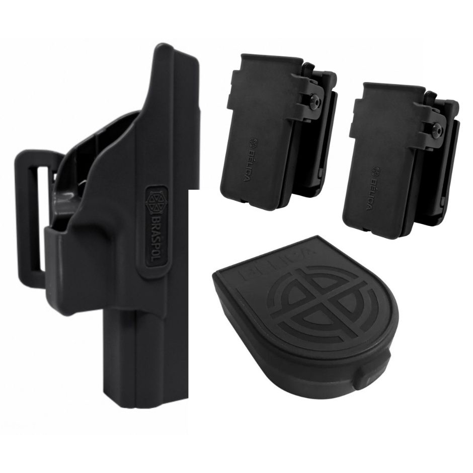 Kit Coldre Adm Beretta Apx + 1 Porta Munição Redondo  +02 Porta Carregador  Mono