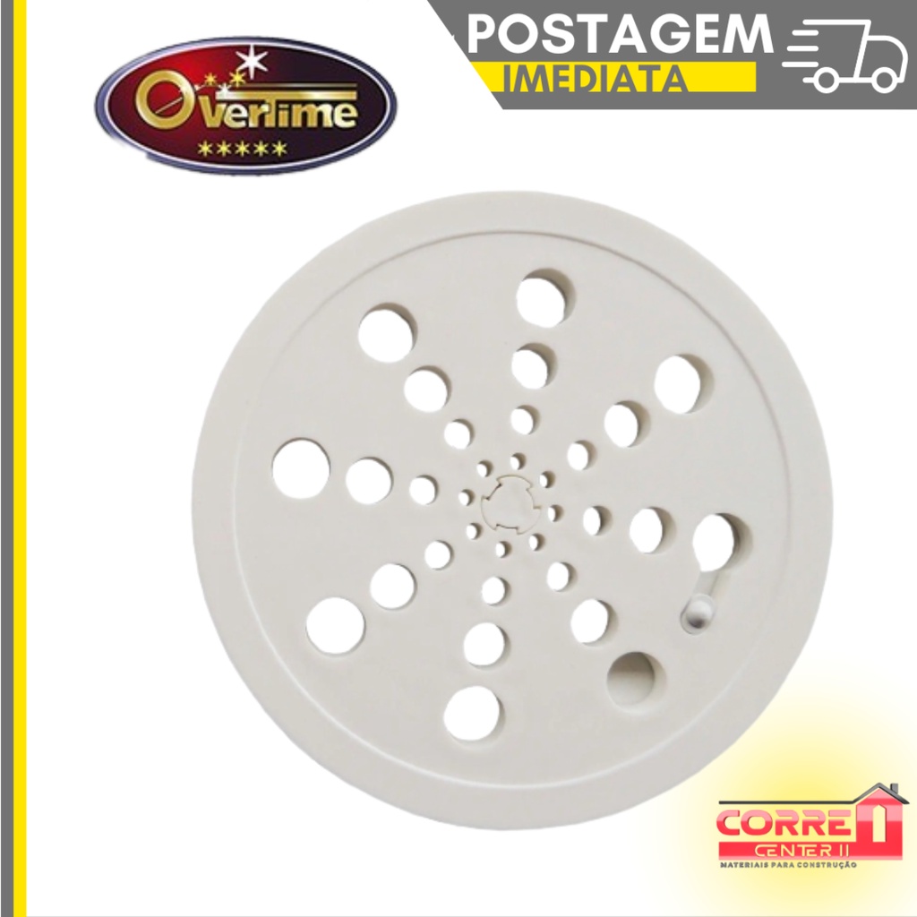 Grelha Ralo ( PLASTICO REDONDA ) 10x10 ou 15x15 De Plastico Branco Abre E Fecha /Overtime em Oferta na Shopee