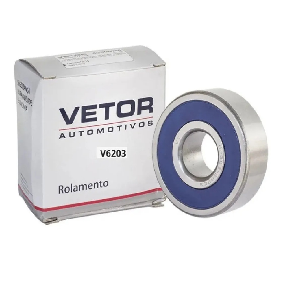 Kit 02 Rolamento 6203 Ddu Vetor / Vto 17/40/12 Mm Vto6203