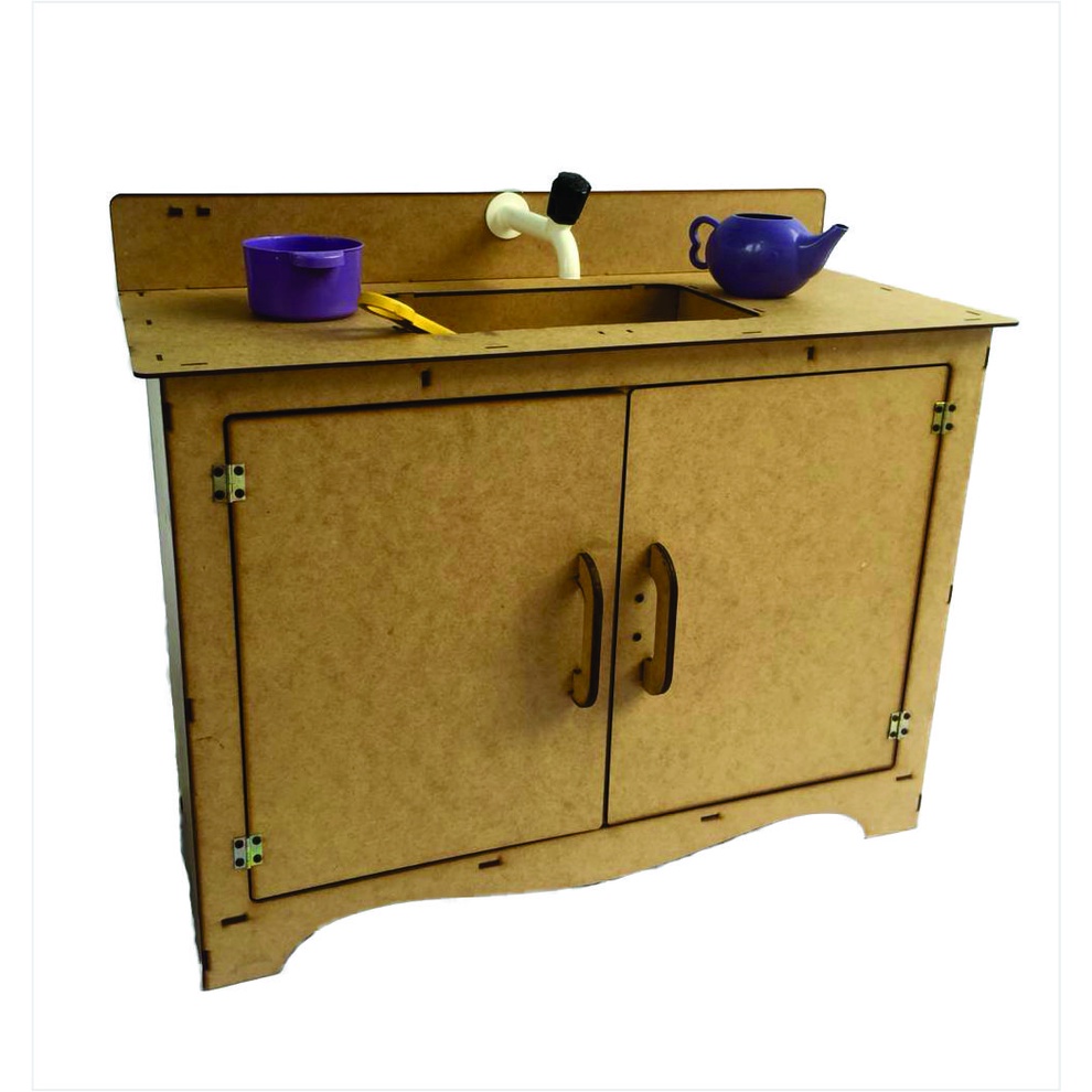 Pia De Cozinha Infantil Brinquedo Desmontado Mdf Casinha Menina Menino Montessoriano Panelinhas