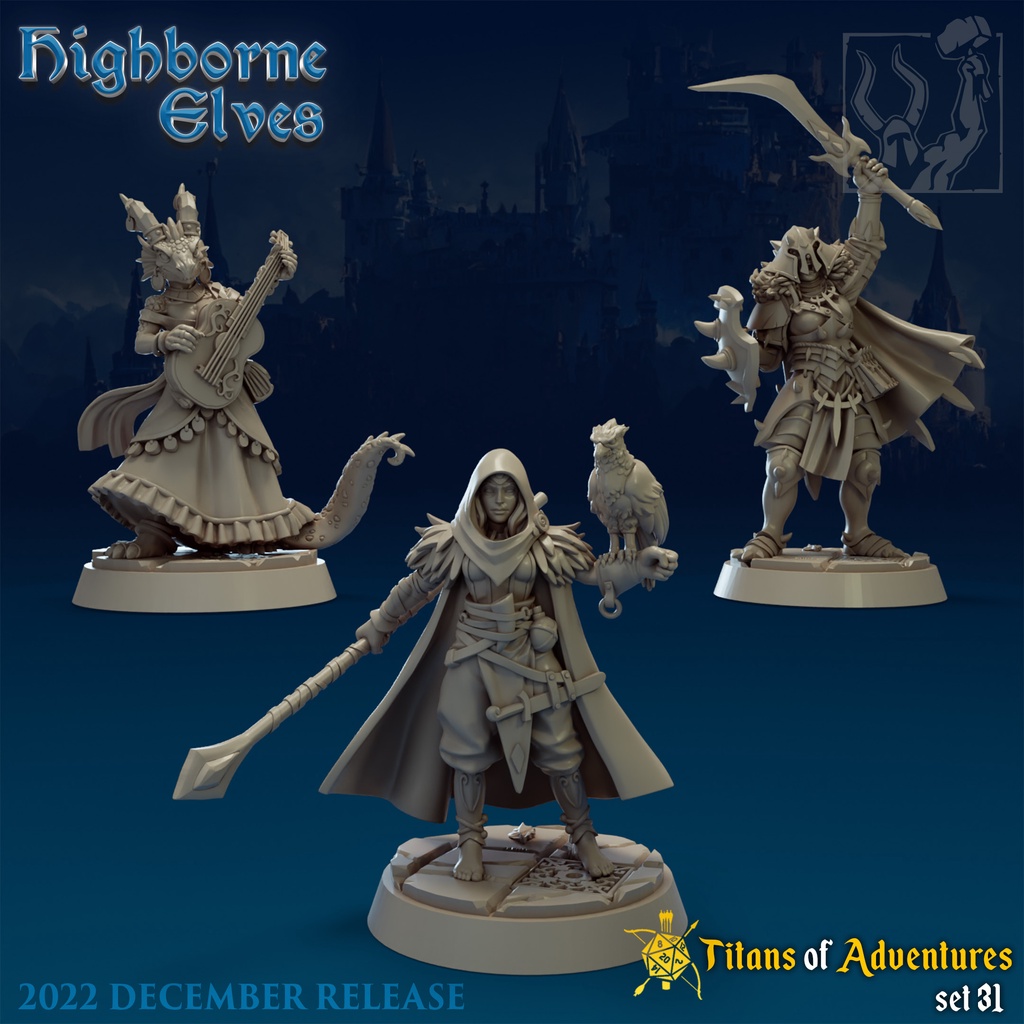 MINIATURAS RPG- Tabuleiro - Dungeons & Dragons Coleção-  Titan Forge - Titan Adventures PACK 5 - em Oferta na Shopee