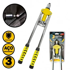 Alicate Rebitador Manual Tipo Alavanca 17Pol. Para Rebites 1/8Pol. 5/32Pol. 3/16Pol. Profissional