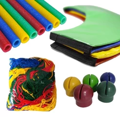 KIT Rede de Proteção 3,05m + Proteção de Molas 3,05m + 8 Isotubos Grandes + 8 Ponteiras