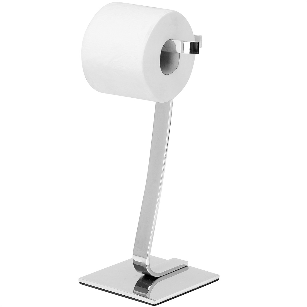 Porta Papel Higiênico De Chão Single Cromado E Maciço em Oferta na Shopee