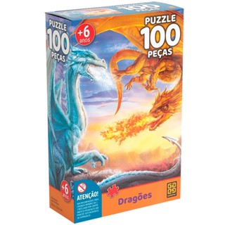 Quebra Cabeça de 100 peças Dragôes - Grow 4031