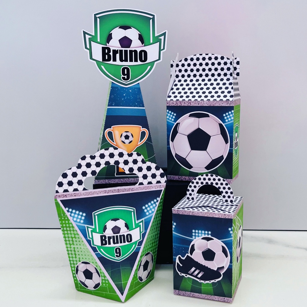 Kit Pegue e Monte Futebol - kit festa - lembrancinha - aniversario - caixinhas personalizadas - festa infantil