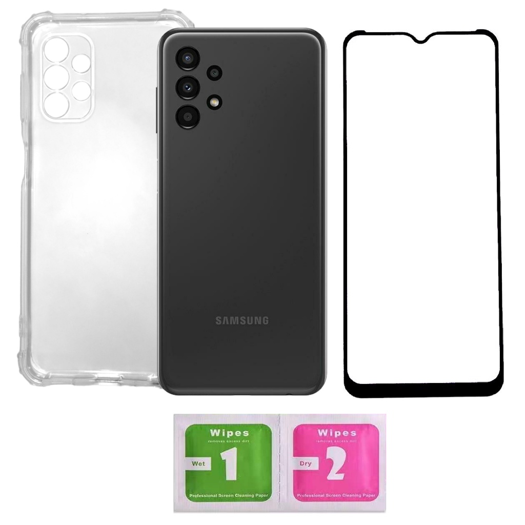 Capa Capinha Case Samsung Galaxy A13-4G Transparente + Película 3D em Oferta na Shopee