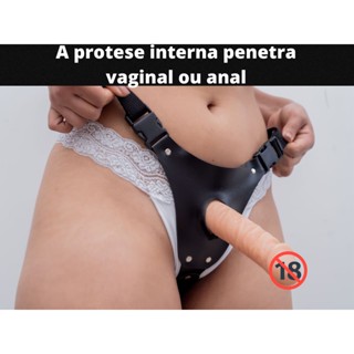 Cinta Peniana C/ Regulagem E Prótese Pênis De Silicone Marcio 16 Cm