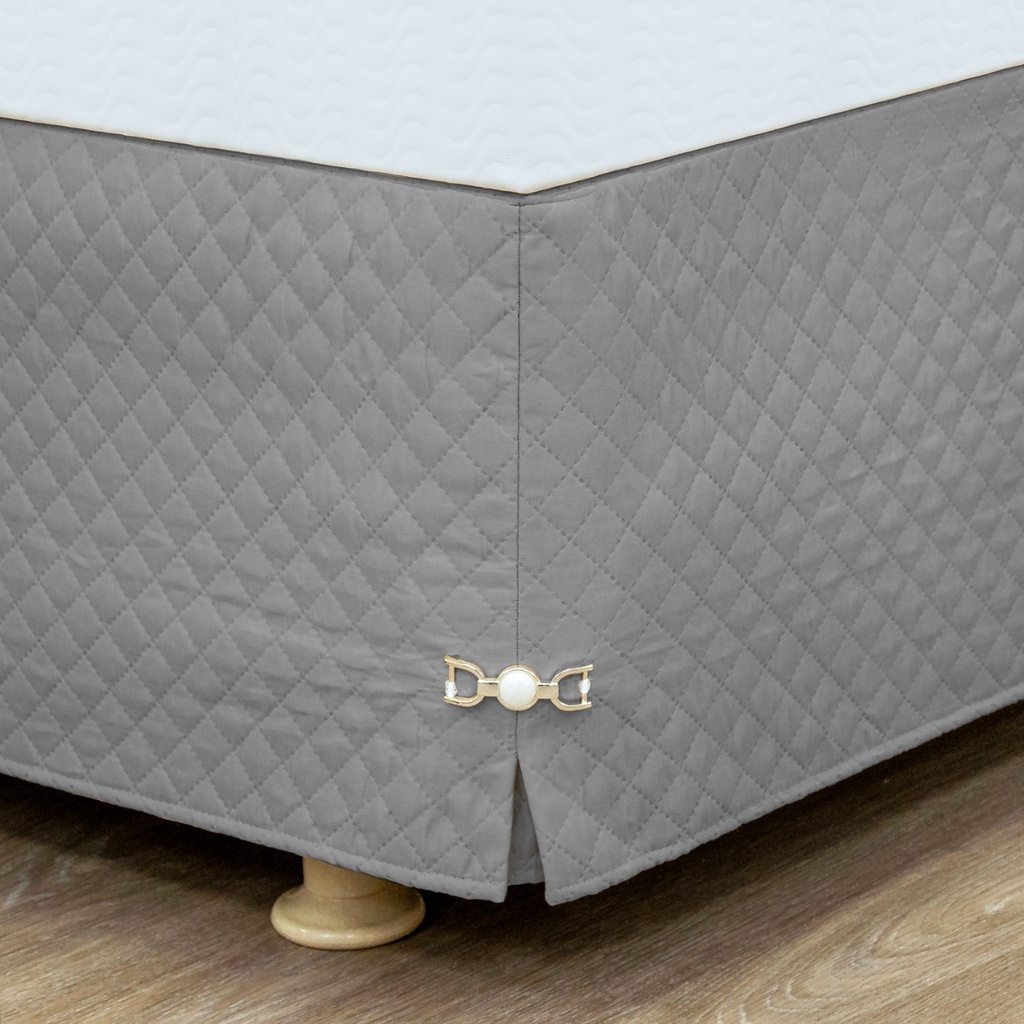Saia Matelada Solteiro com Pingente Para Cama Box