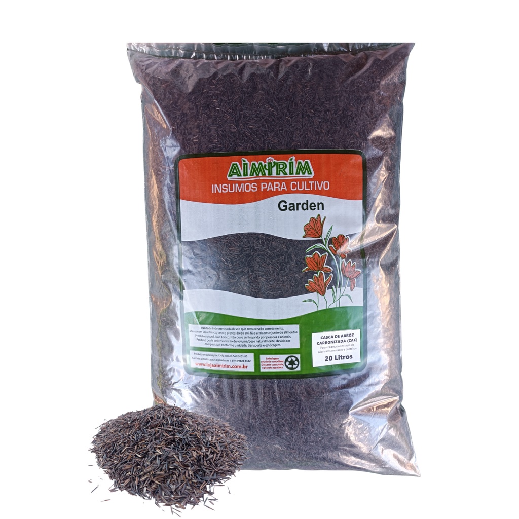 Palha De Arroz Carbonizada Substrato Suculentas Cactos 2 Kg