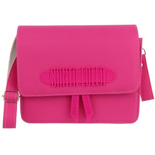 Bolsa feminina SL tira colo, com alça transversal, com detalhe emborrachado